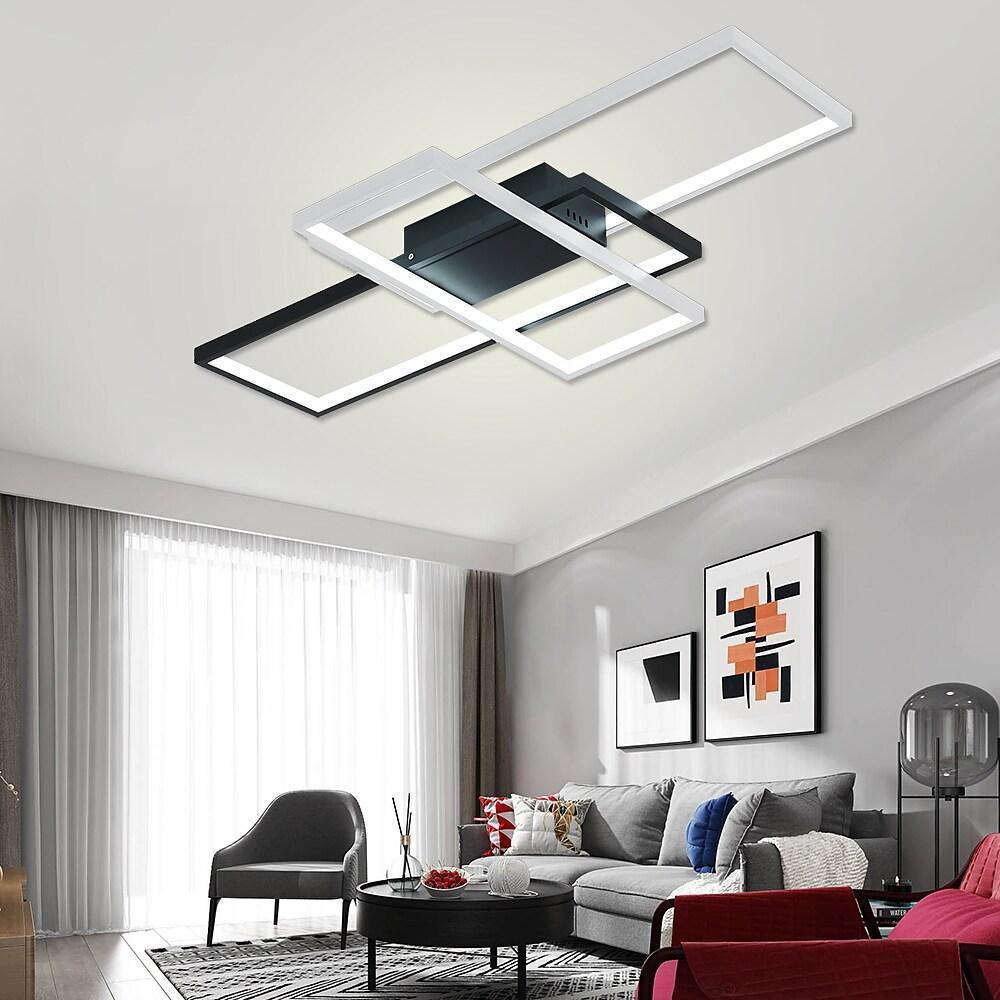 35'' LED 3-Light Flush Mount Lights LED Chic & Modern Metal Aluminum Linear Dimmable Ceiling Lights