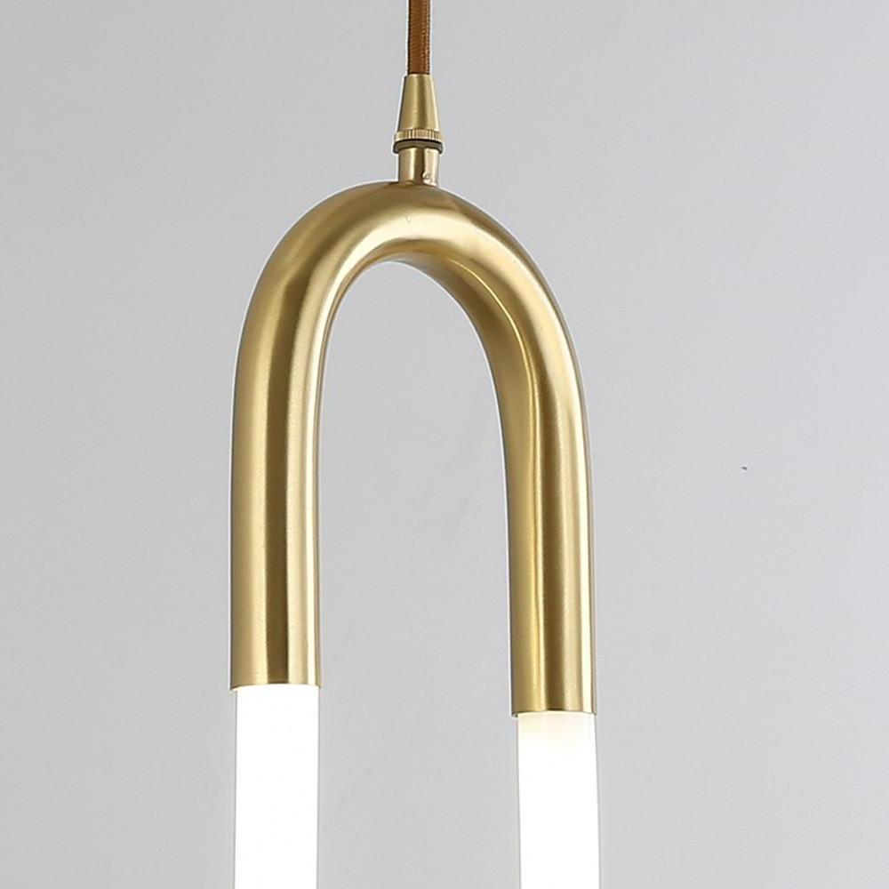 6'' LED 1-Light Circle Design Pendant Light Modern LED Copper Acrylic Geometrical Modern Style Pendant Lights
