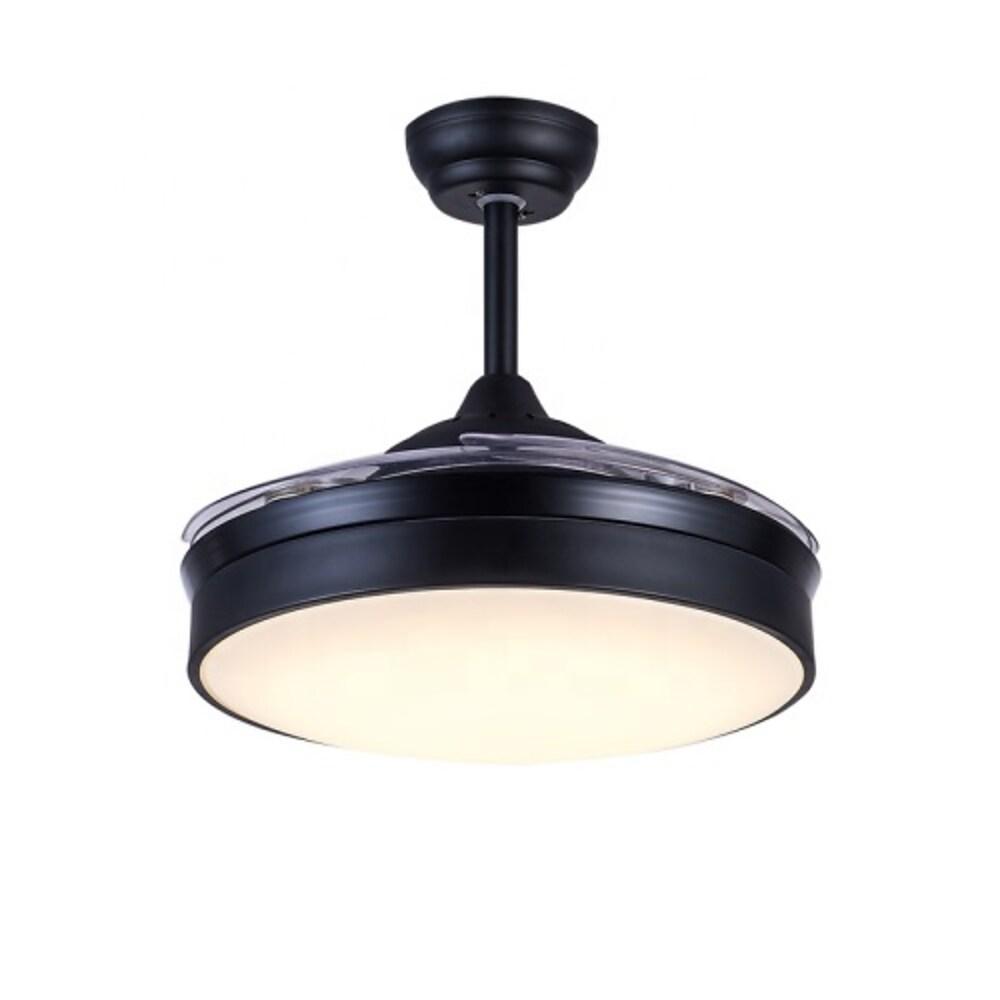 19'' LED 1-Light Single Design Ceiling Fan Nordic Style LED ABS Acrylic Metal Minimalist Modern Style Ceiling Fan Lights-dazuma