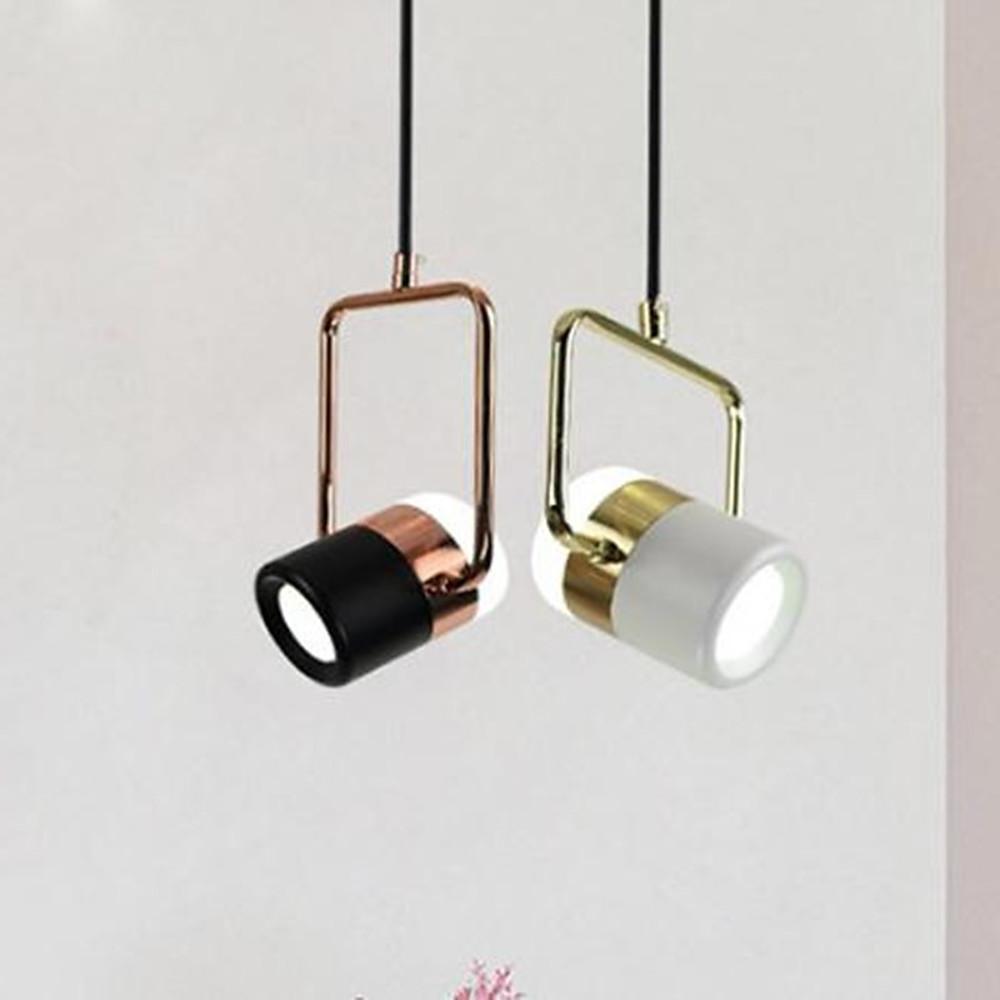 Projector - Like Electroplated Metal Modern Pendant Lighting with Flexible Ambient Light