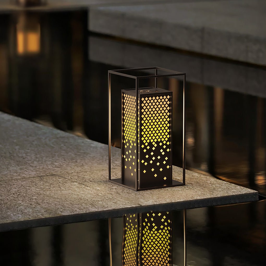 Floral Brown Stainless Steel Garden Light Waterproof Outdoor Lighting