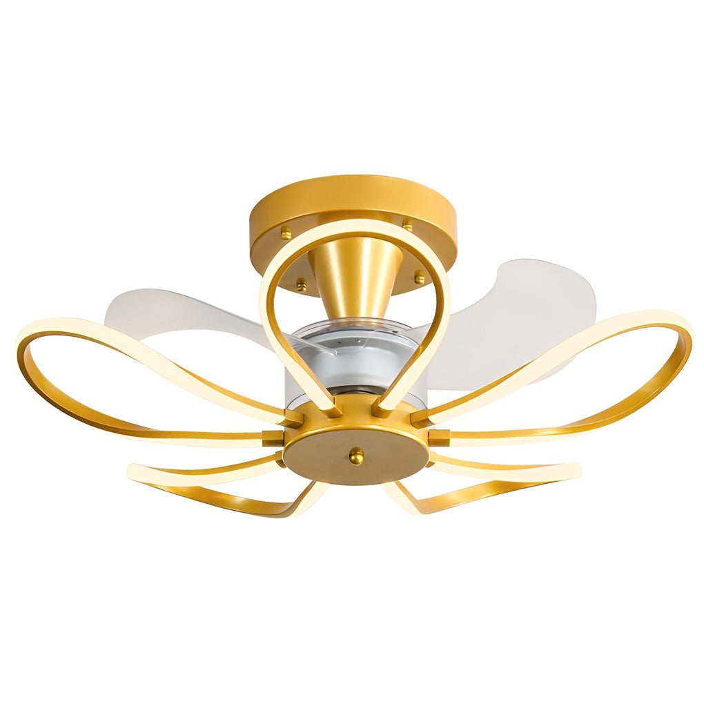 Flower Silent Forward and Reverse Nordic Inverter Ceiling Fans with Lights - Dazuma