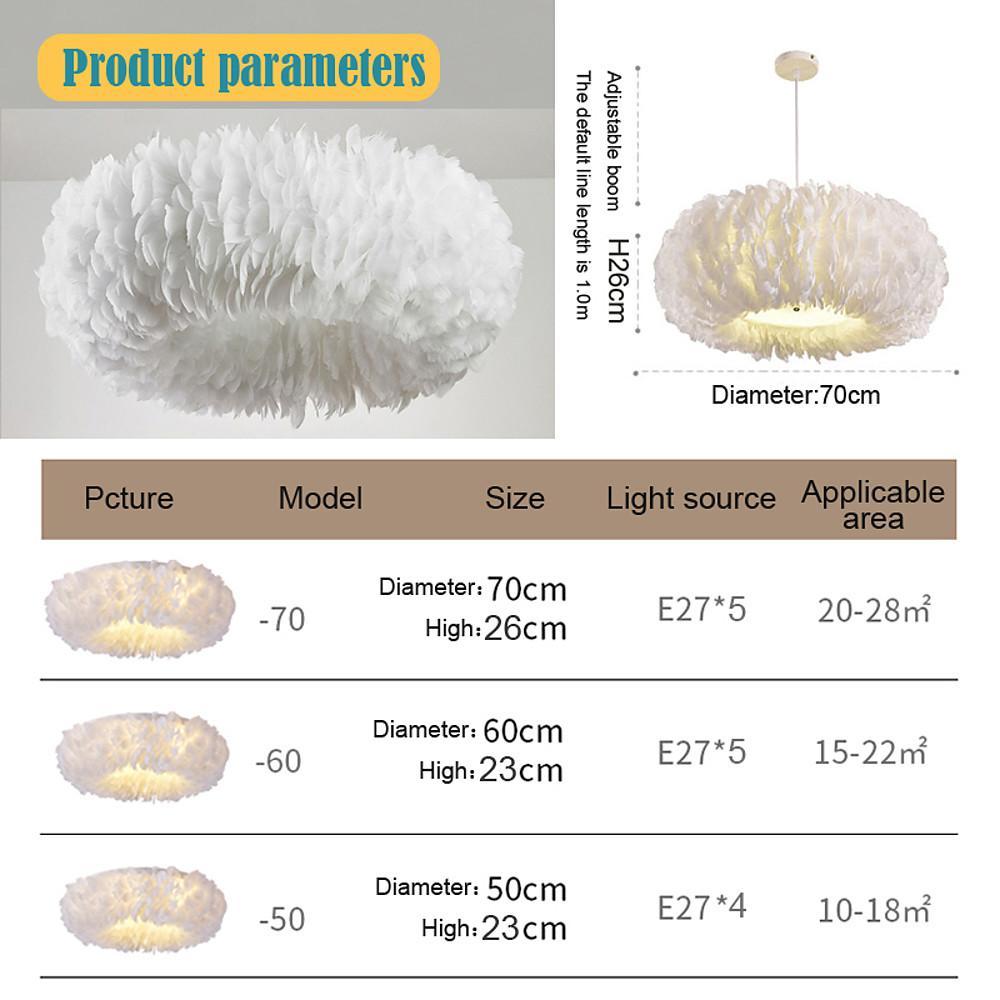 Quality presentation image showing internal illumination effect of a fluffy hanging light.
