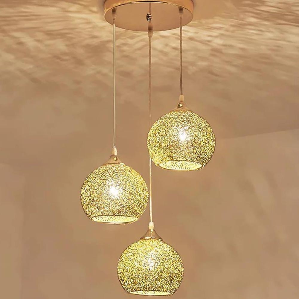 Semi - Transparent Cluster Metal Bar Pendant Light with Sternly Durable Adjustable