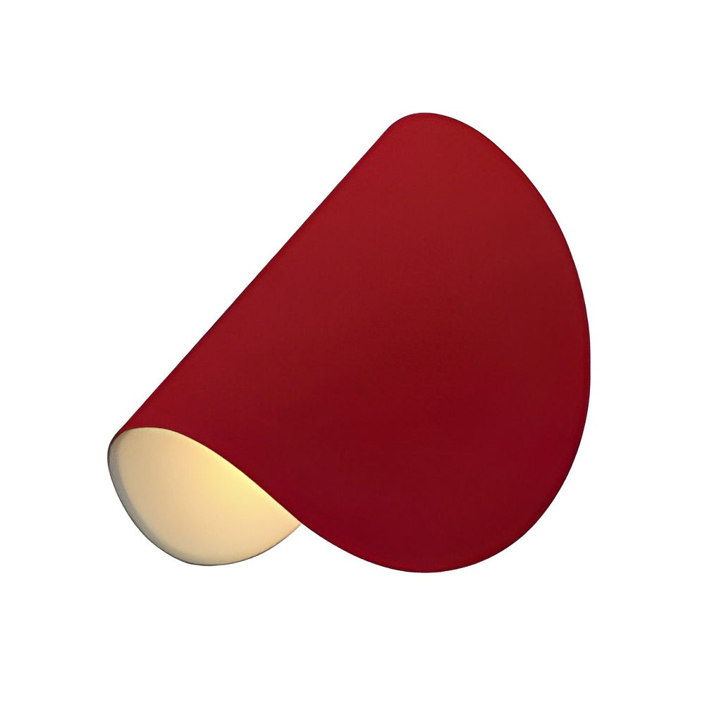 Folding wall sconce with top view highlighting unique design.