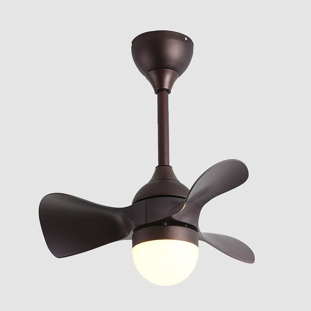 22'' LED 1-Light Dimmable Ceiling Fan Nordic Style Modern Aluminum Plastic Wood Bamboo Slim Ceiling Fan Lights-dazuma