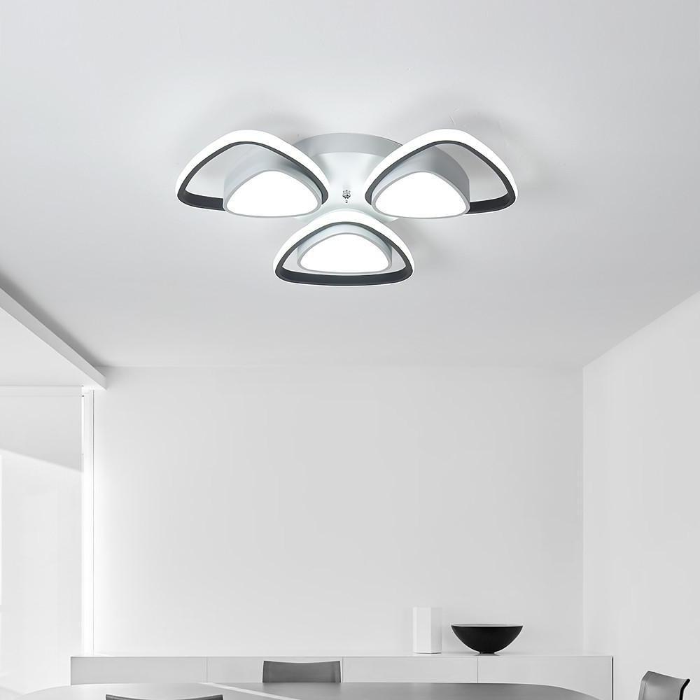20'' LED 1-Light Geometric Shapes Flush Mount Lights Modern LED Metal Acrylic Crystal Mini Geometrical Dimmable Ceiling Lights