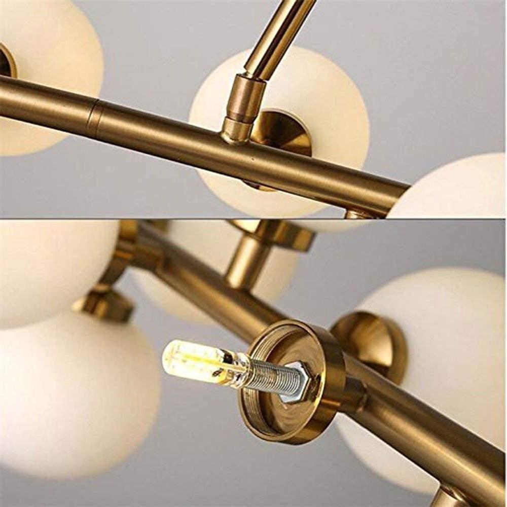 35'' LED 16 Bulbs Pendant Light Modern Contemporary Metal Glass Sputnik Globe Design