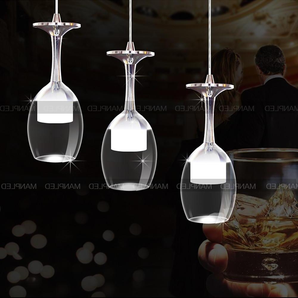 3 - light Electroplated Aluminum Plastic LED Modern Chandeliers Island Lights