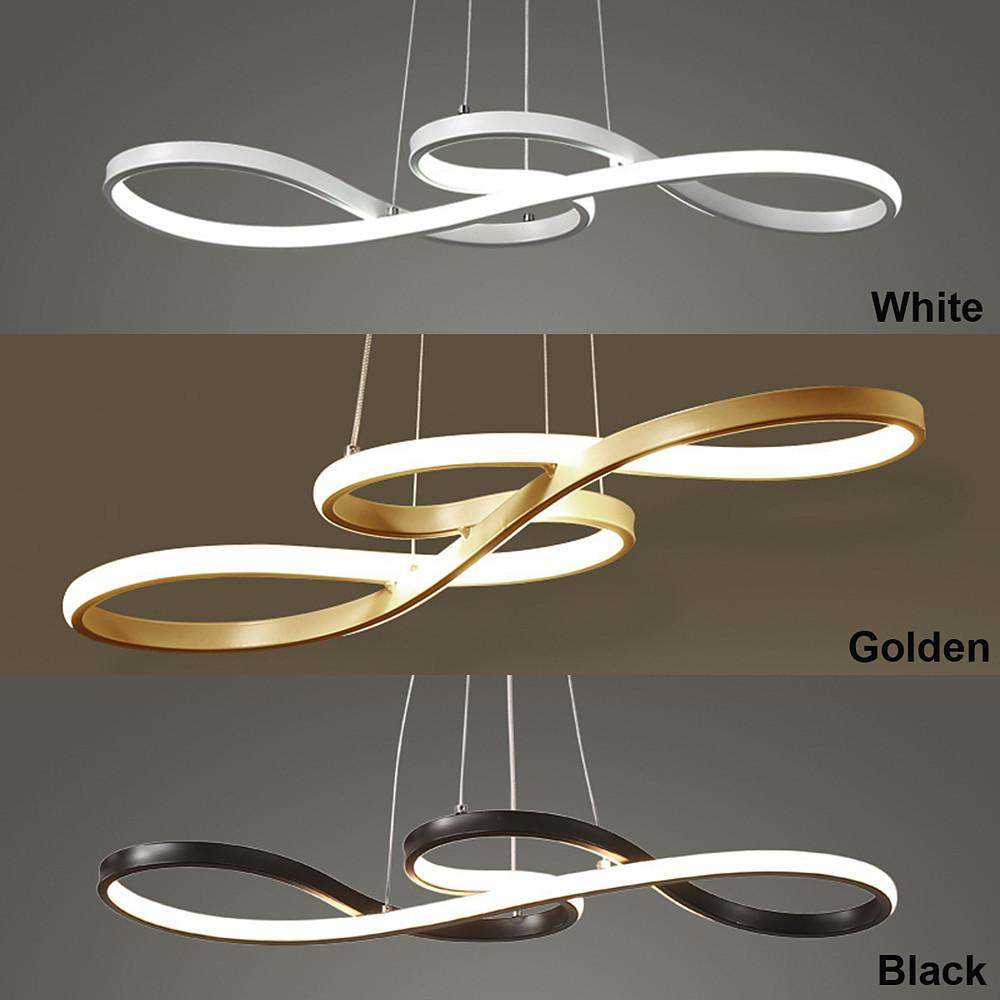39'' LED 1-Light Geometric Shapes Line Design Pendant Light Nordic Style Artistic Aluminum Silica gel Minimalist Geometrical Linear Artistic Style Pendant Lights-dazuma