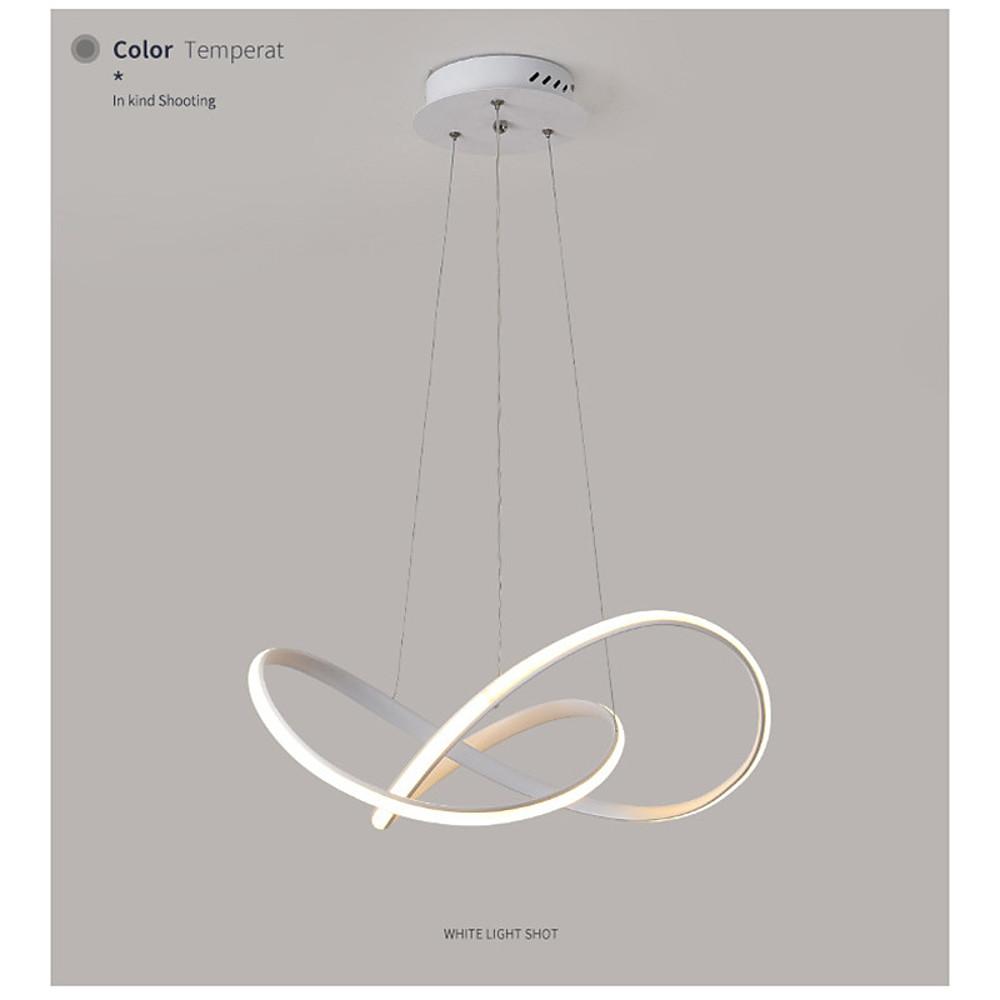 Nordic Style Design Black Chandelier Modern Aluminum Silica Gel Ceiling Light