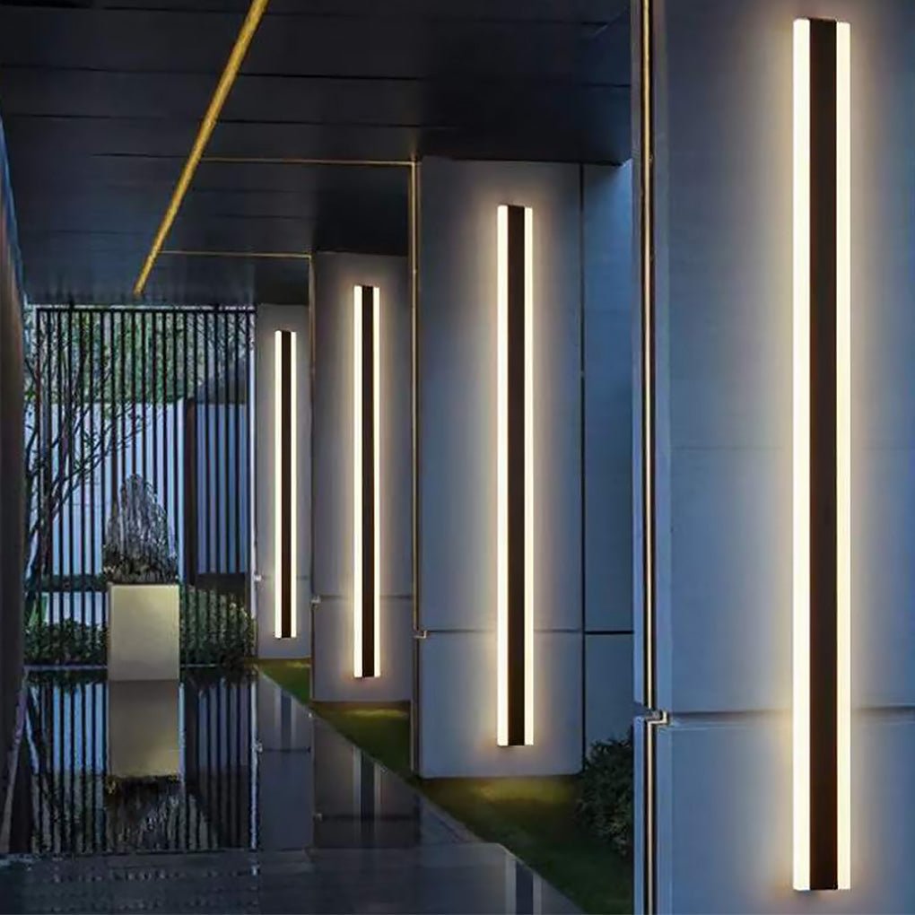 Gate wall light minimalist linear wall mount lamp for porch offers a clean design ideal for contemporary exteriors.