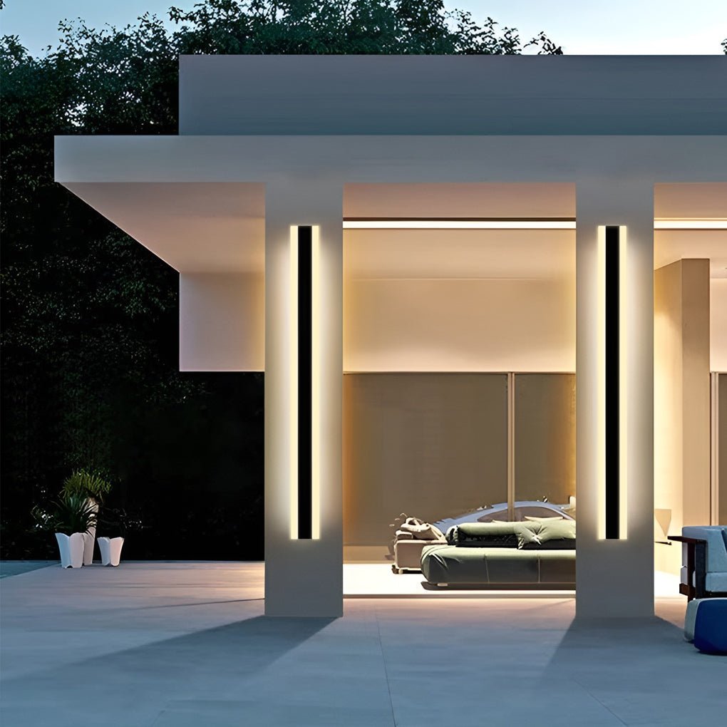 Gate wall light minimalist linear wall mount lamp for porch creates a welcoming atmosphere for guests and visitors.