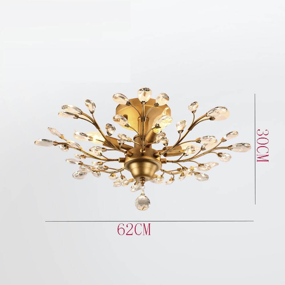 Unique Contemporary Chandeliers Crystal Flower Chandelier for Living Room