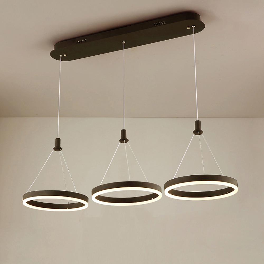 3 - ring Dimmable LED Modern Chandeliers Pendant Light Hanging Lamp