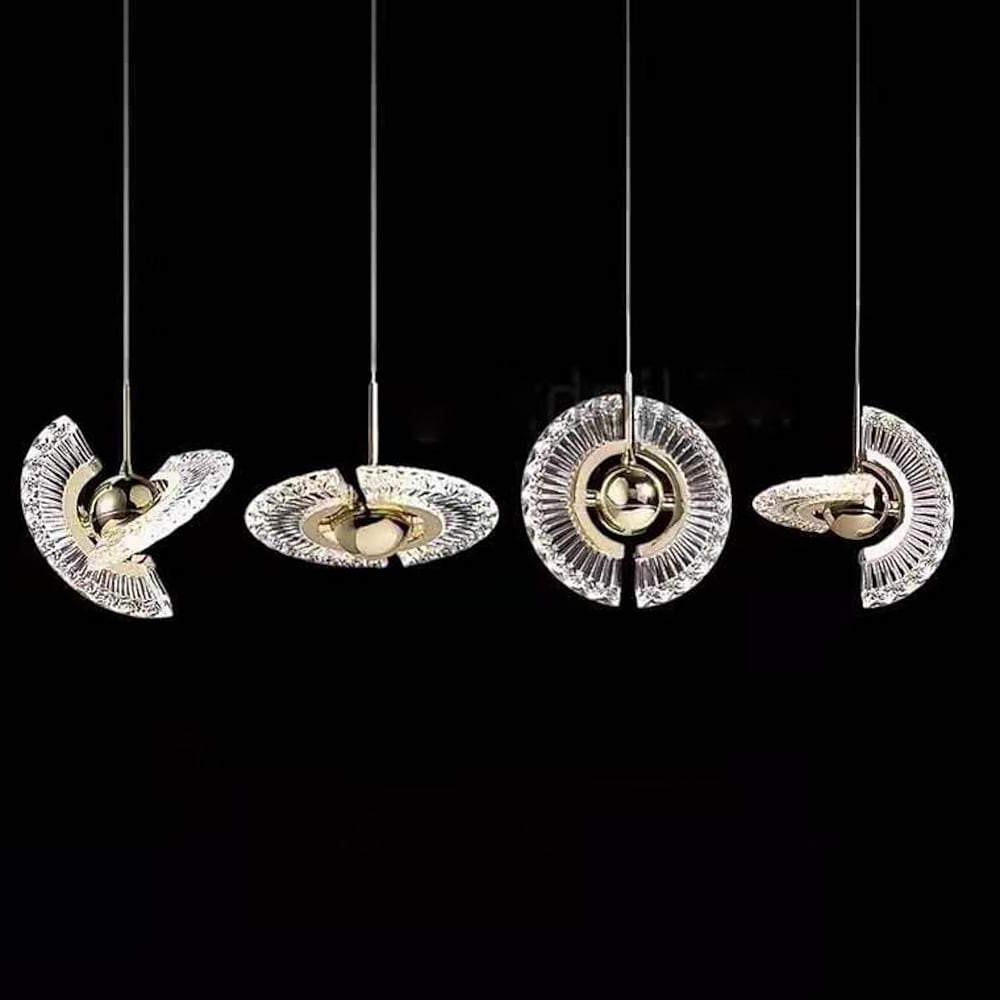 7'' LED 2-Light Single Design Pendant Light Nordic Style LED Acrylic Metal Island Lights-dazuma