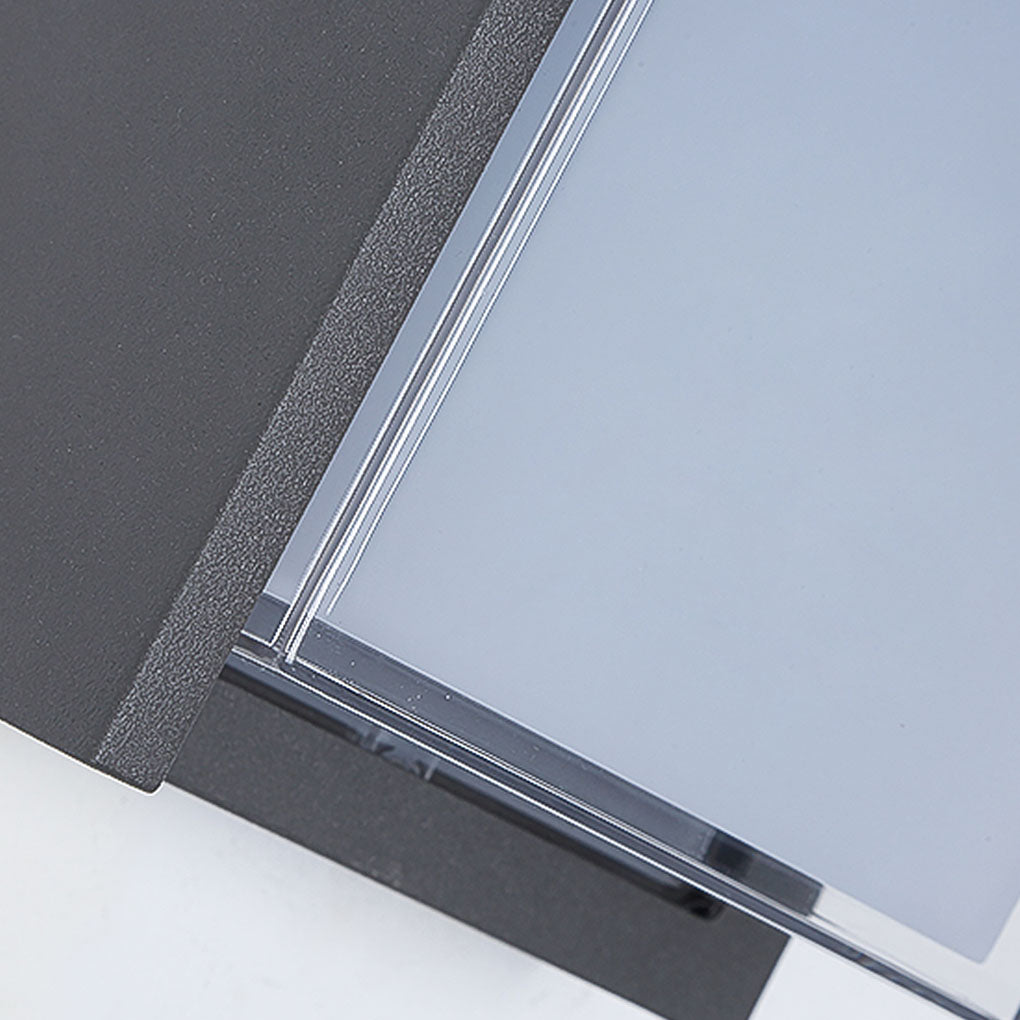 Geometric outdoor sconce enhancing a stylish entrance with elegant illumination.