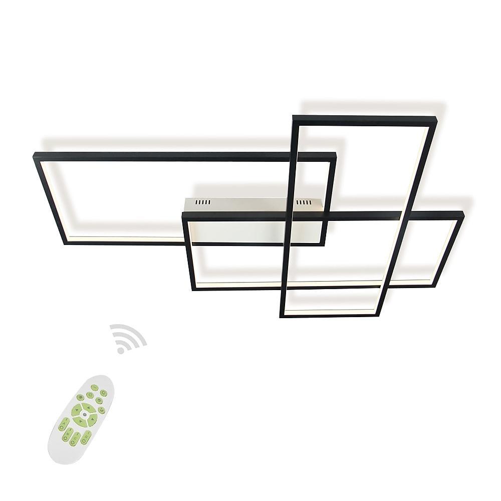 Geometric wall sconce in black, ceiling-mounted view of the modern design.