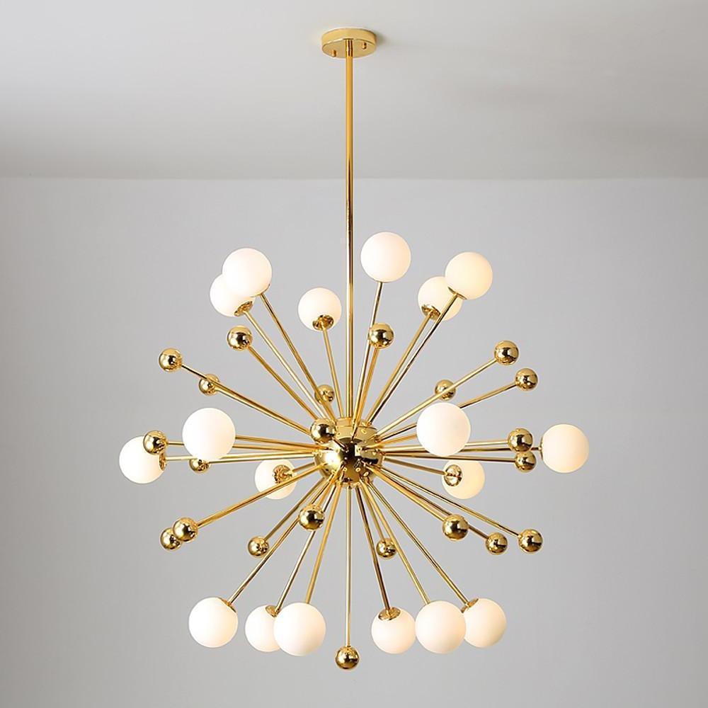 39'' LED 18 Bulbs New Design Chandelier Nordic Style Modern Metal Glass Sputnik Cluster Globe Design-dazuma