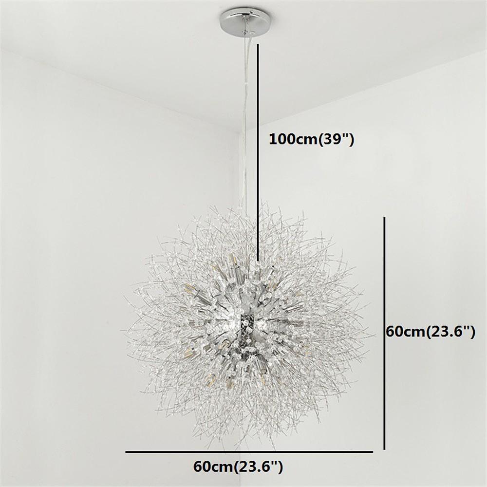 24'' LED 16 Bulbs Crystal New Design Pendant Light Globe Chic & Modern Metal Crystal Globe Globe Design
