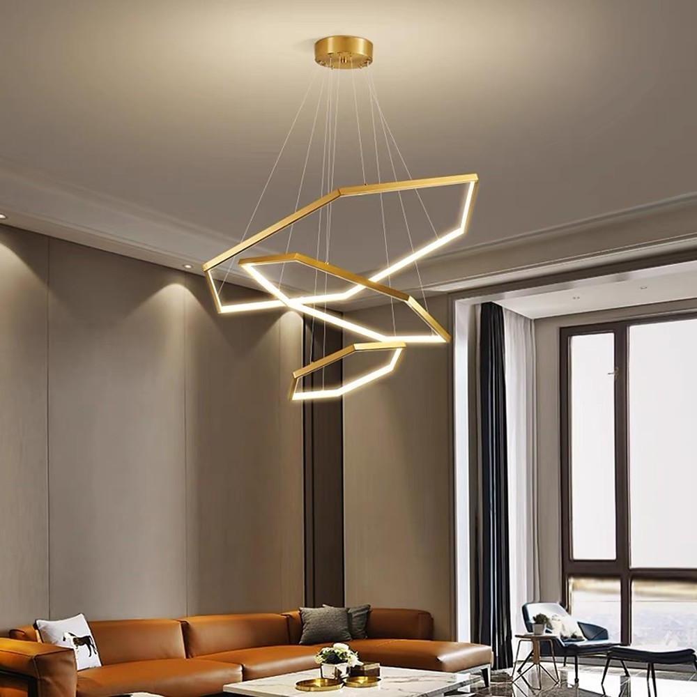 24'' LED 3-Light 2-Light Lantern Desgin Pendant Light Stainless Steel Silica gel Circle Design