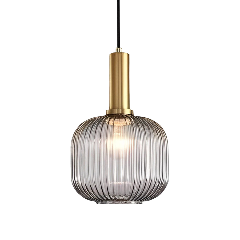 Glass lantern chandelier creates layered lighting effects with its clear glass construction and stylish ceiling mount.