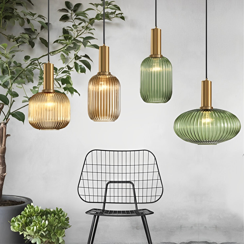 Glass lantern chandelier offers soft ambient light while serving as a stylish centerpiece for any modern interior space.