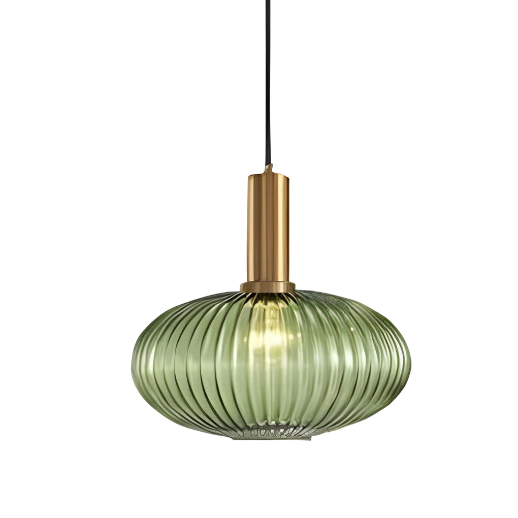 Glass lantern chandelier enhances visual appeal while providing balanced and ambient LED lighting for home interiors.