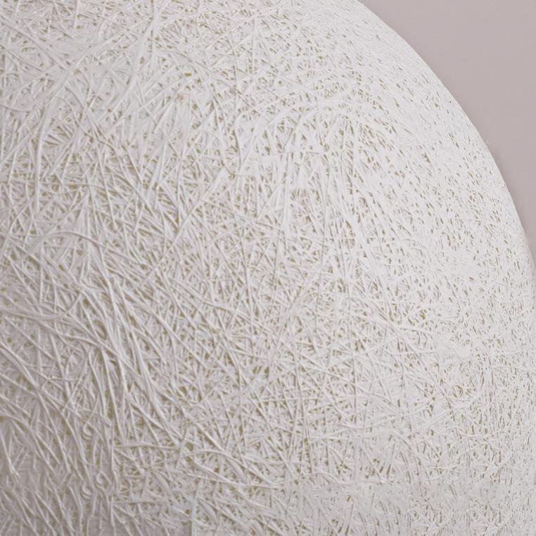 Close-up view of textured globe pillar light surface