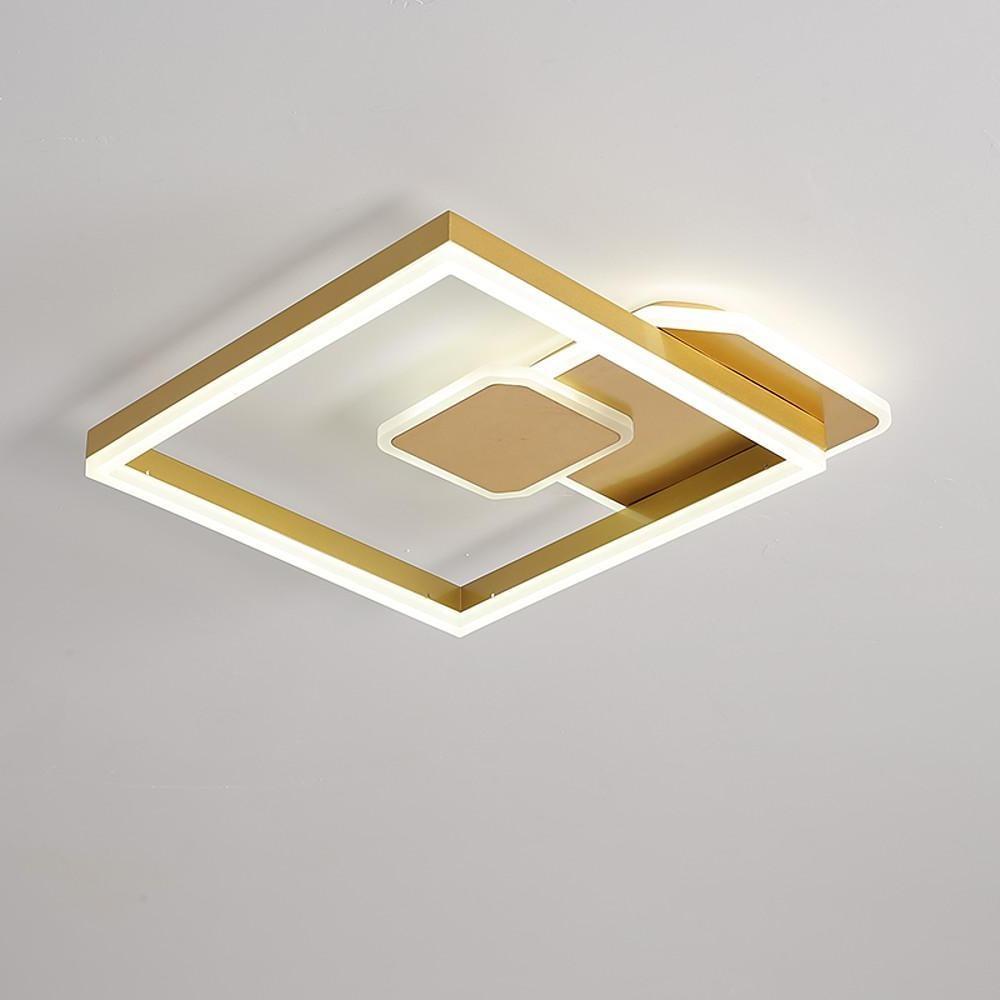 18'' LED 1-Light Geometric Shapes Flush Mount Lights Modern LED Aluminum Metal Acrylic Dimmable Ceiling Lights-dazuma