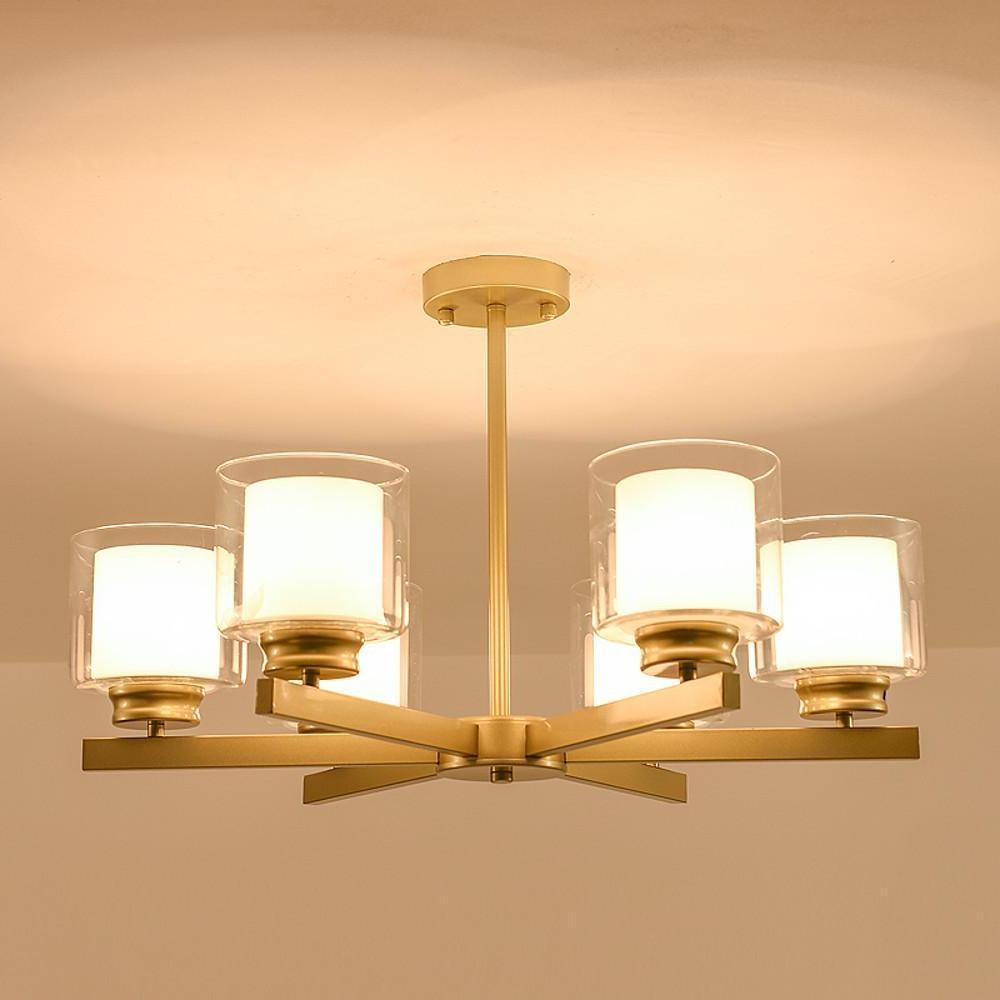 6 - light Glass Candlestick Design LED Modern Chandeliers Ceiling Lights