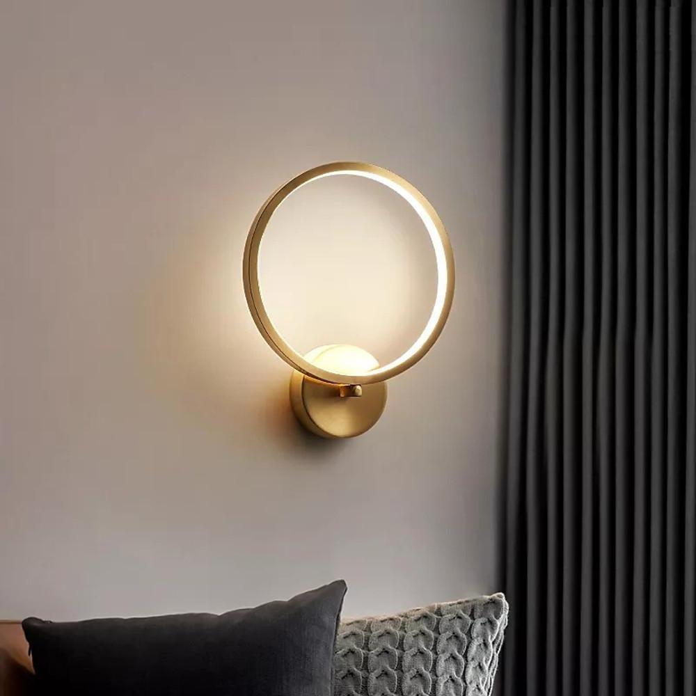 3 - light Circular Copper LED Modern Flush Mount Lighting Ceiling Lights