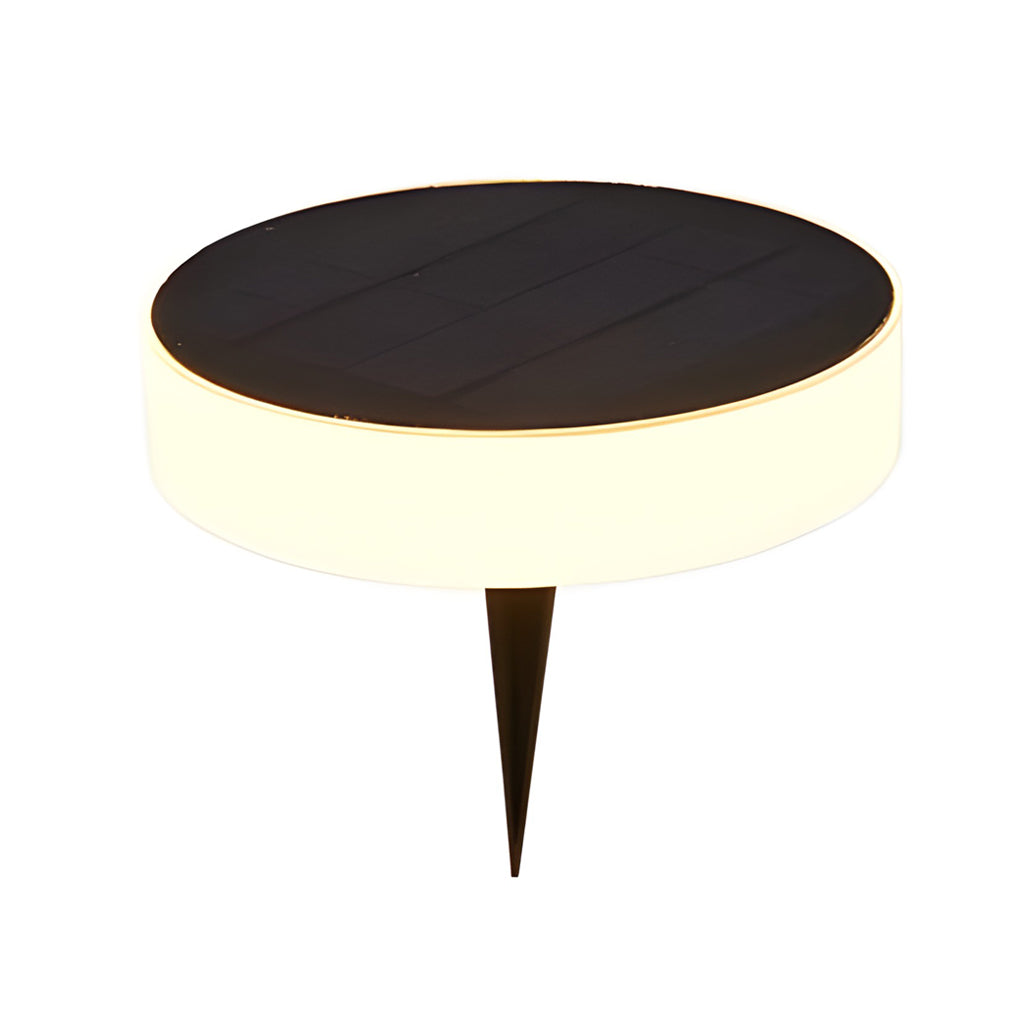 Ground solar lights with technical view of the base and mounting.