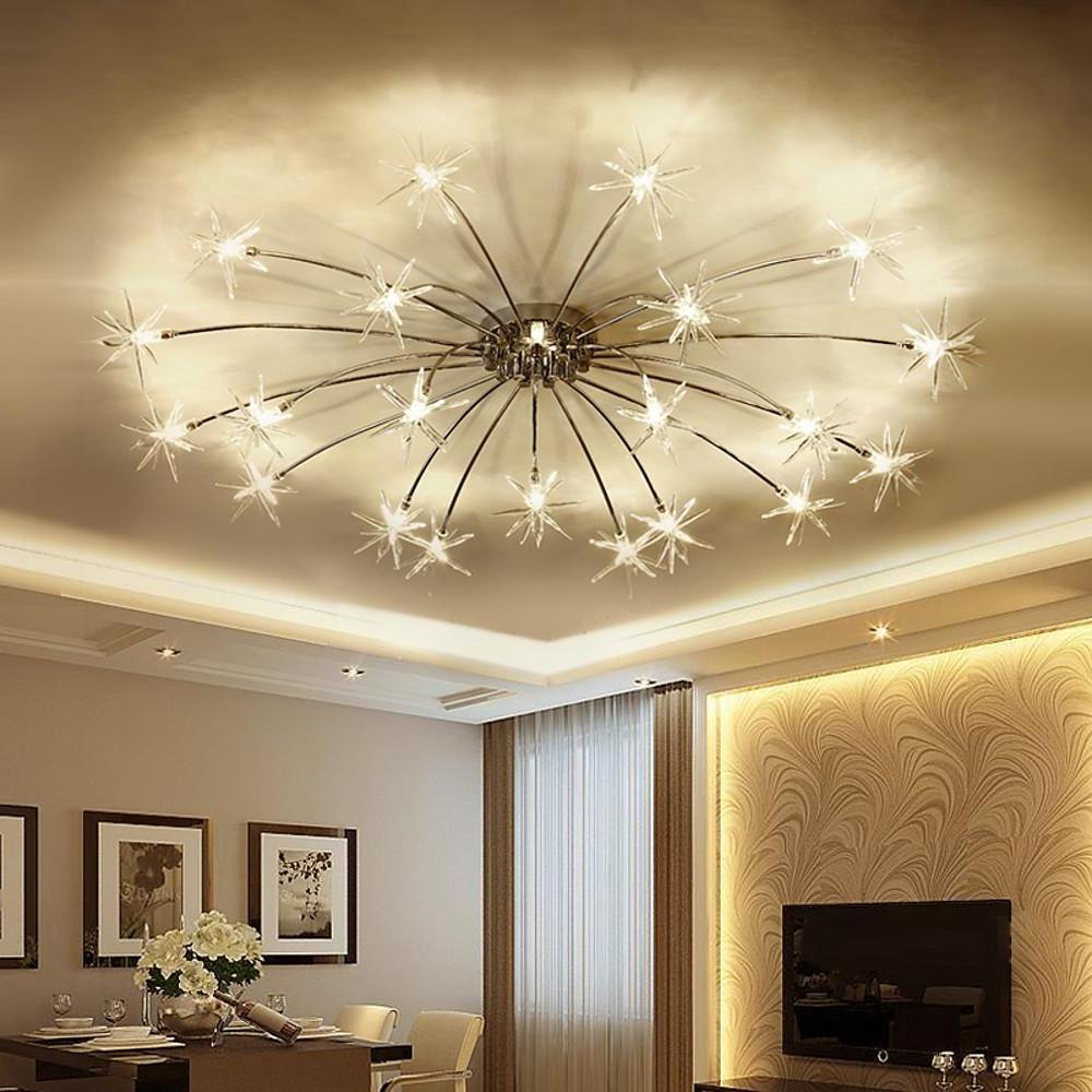 7'' Galaxy Inspired Modern Mini - Style Metal Chrome Chandelier With 10 LED Lights