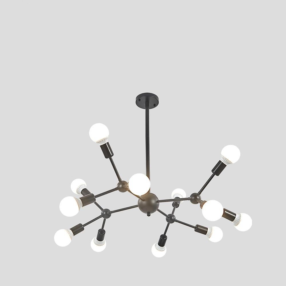 35'' LED Incandescent 12 Bulbs Cluster Design Sputnik Design Chandelier Nordic Style Modern Metal Chandeliers