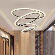 4 - ring Geometric LED Modern Chandelier Pendant Light Hanging Lamp Island Lights