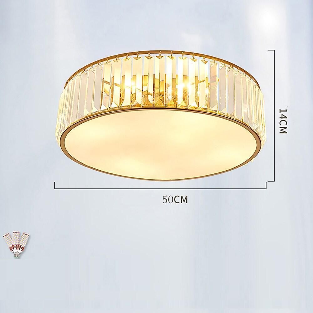 Drum - shaped LED Crystal Nordic Ceiling Lights Flush Mount Lighting