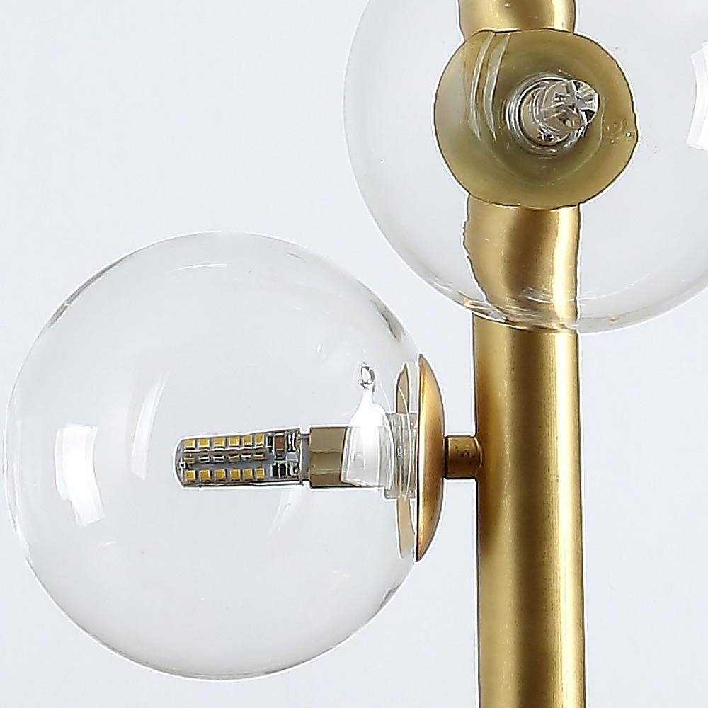 34'' LED 7-Light New Design Creative Chandelier Globe Artistic Metal Glass Cluster Globe Design