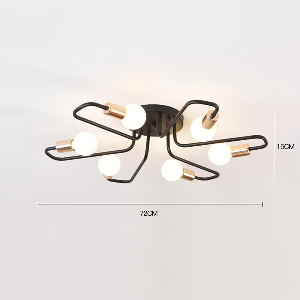 Linear Metal Flower Shaped LED Modern Flush Mount Lighting Ceiling Lights