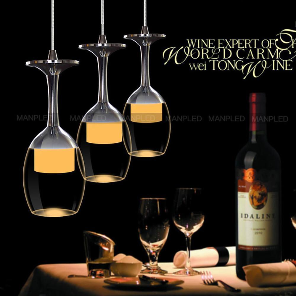 3 - light Electroplated Aluminum Plastic LED Modern Chandeliers Island Lights