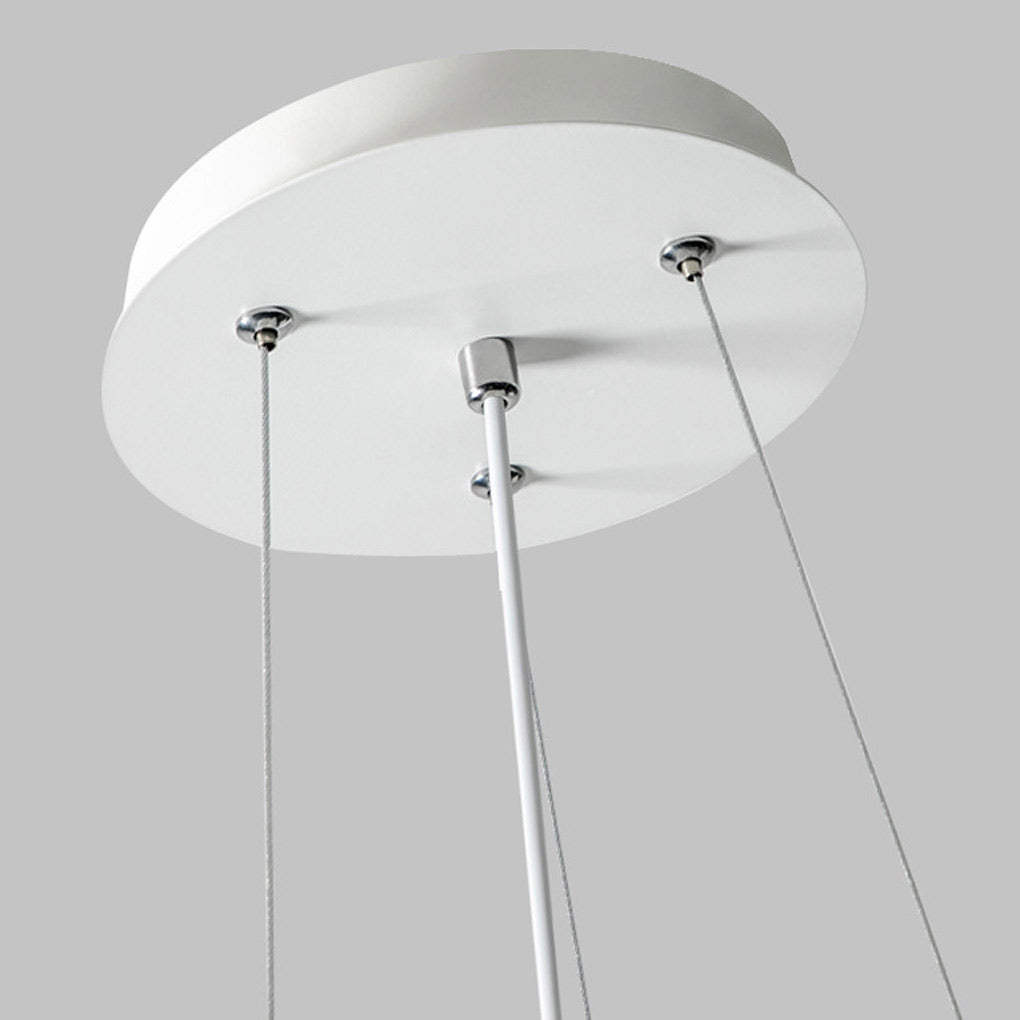 Hanging petal light fixture ceiling mount, emphasizing its sleek and modern design.