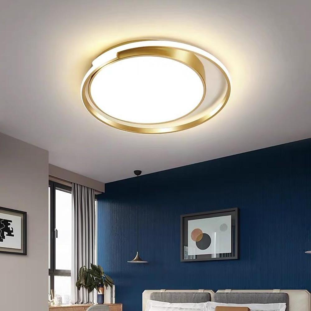 20'' LED 1-Light Lantern Desgin Flush Mount Lights Metal Acrylic Lantern Design-dazuma