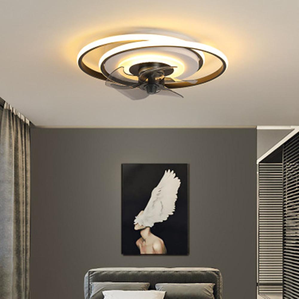 20'' LED 1-Light Geometric Shapes Ceiling Fan Modern Artistic Metal Plastic Aluminum Alloy Stylish Artistic Style Ceiling Fan Lights