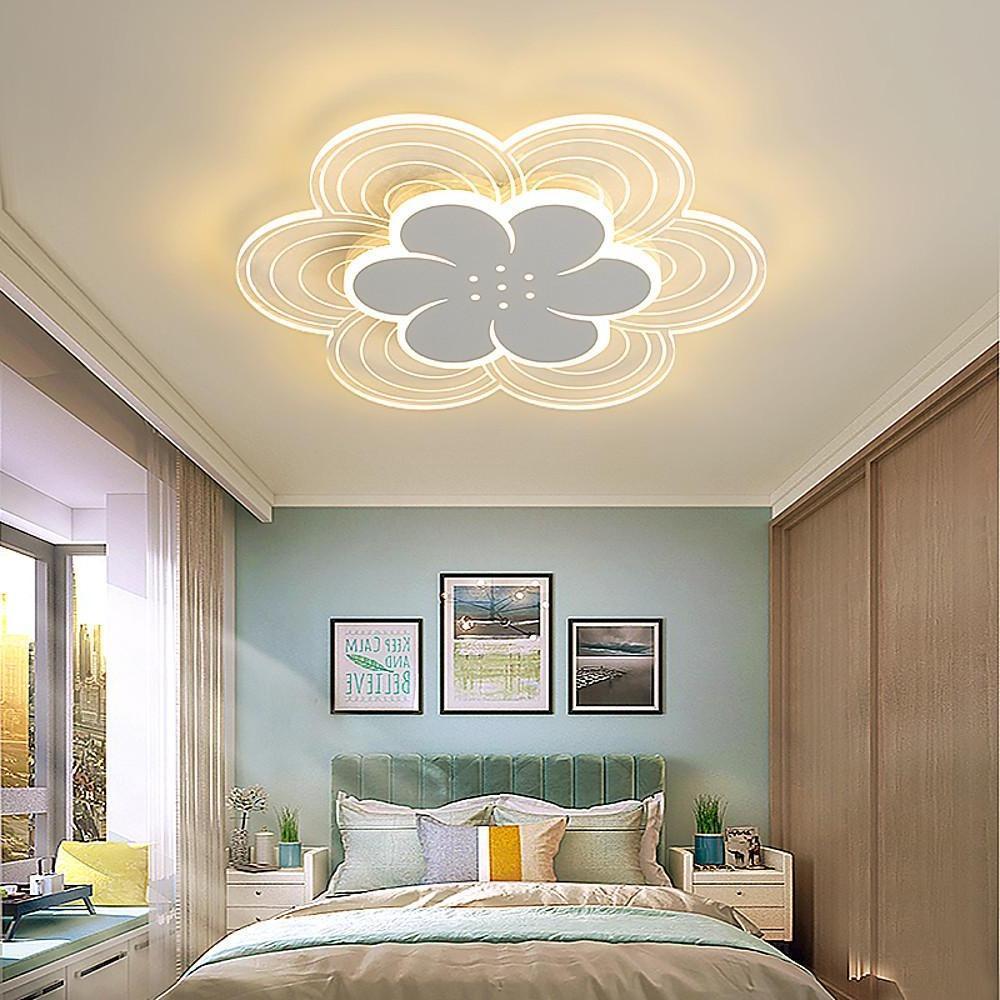 17'' LED 1-Light Geometric Shapes Dimmable Flush Mount Lights Modern LED Metal Acrylic Geometrical Dimmable Ceiling Lights-dazuma