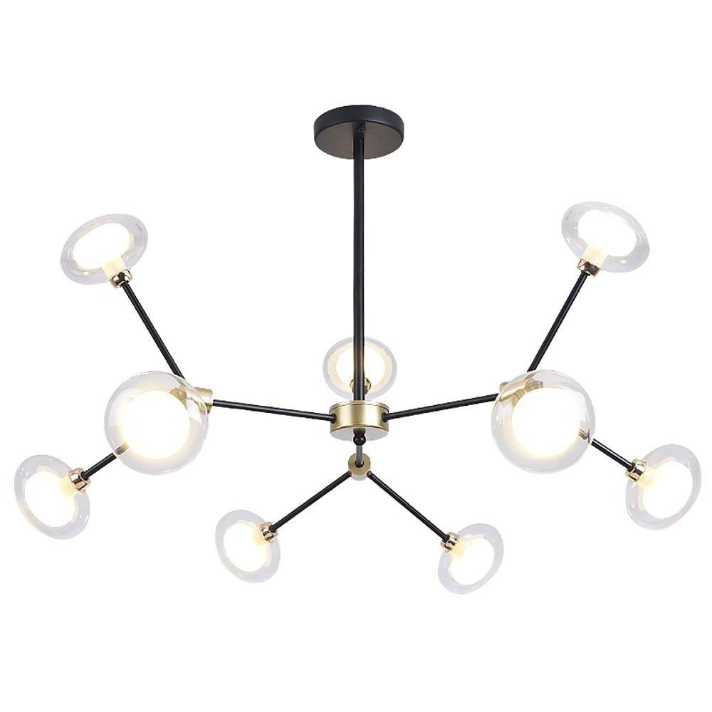 31'' LED 9-Light Cluster Design Sputnik Design Chandelier Nordic Style Modern Metal Glass Chandeliers-dazuma