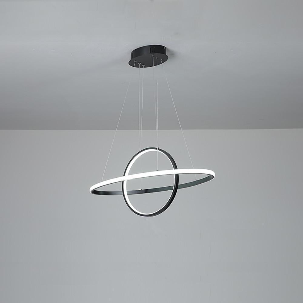 24'' LED 1-Light Circle Design Pendant Light Modern LED Metal PVC Modern Style Pendant Lights