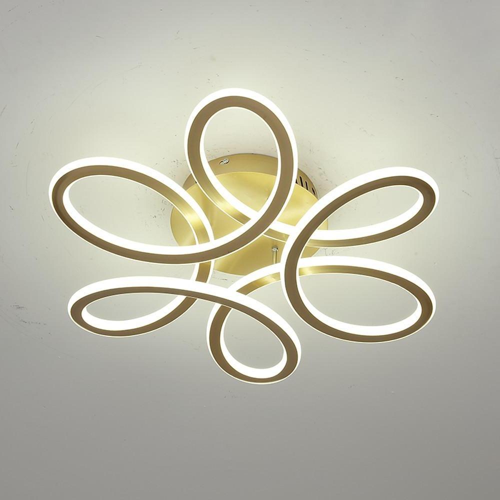 22'' LED 2-Light Geometric Shapes Flush Mount Lights LED Artistic Aluminum Dimmable Ceiling Lights-dazuma