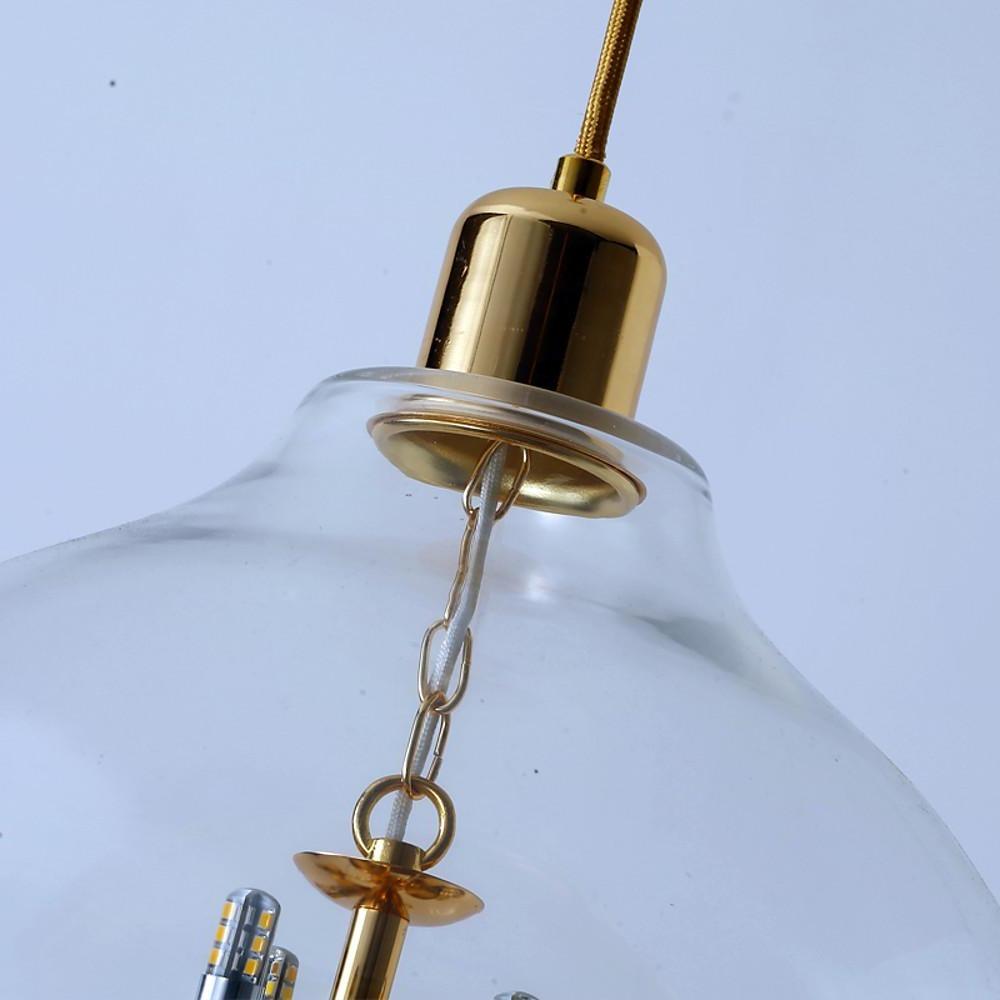 13'' LED 9-Light Adjustable Pendant Light Chandelier Nature Inspired Chic & Modern Metal Glass Island Lights