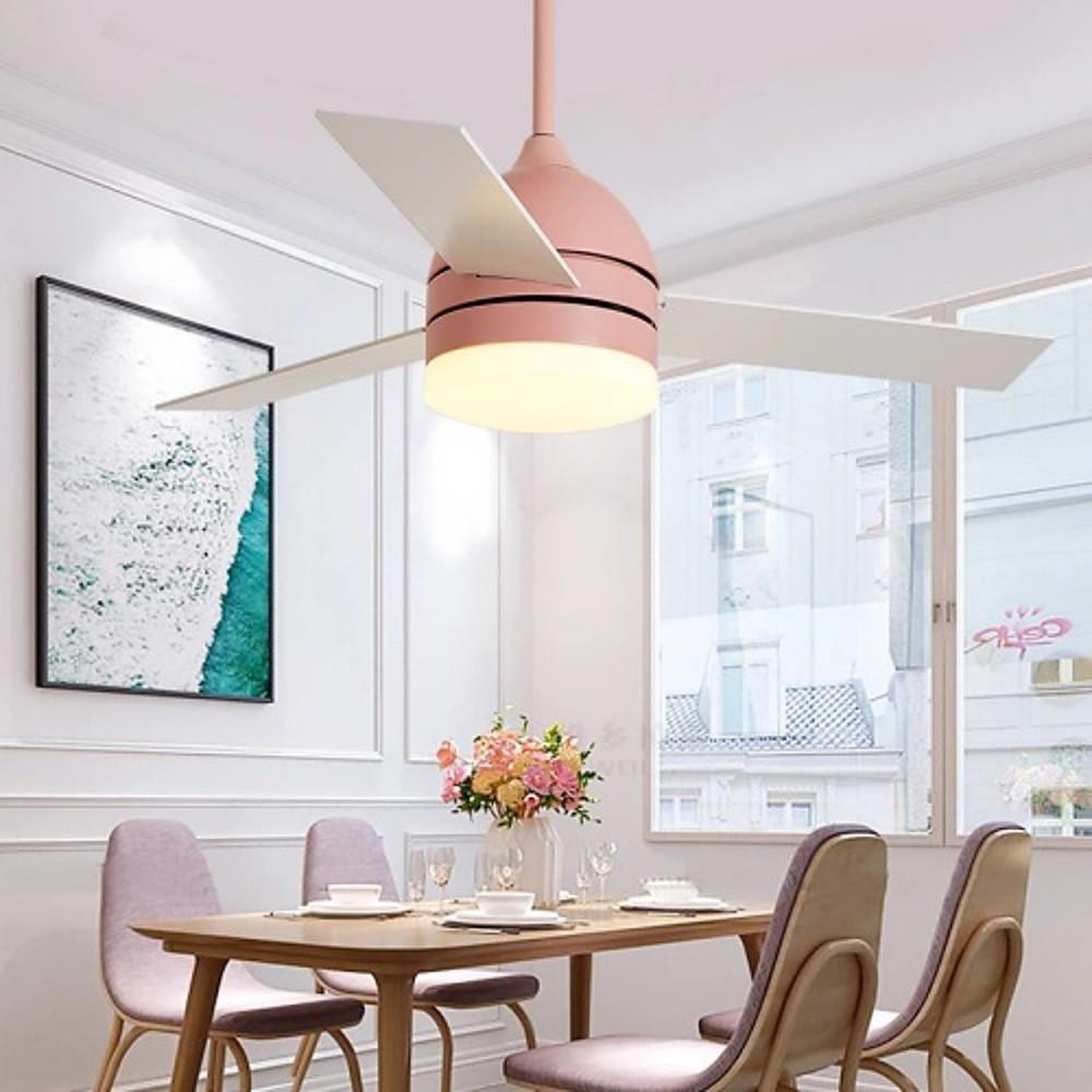 19'' LED 1-Light Single Design Ceiling Fan Nordic Style LED Metal Acrylic Wood Bamboo Minimalist Fairytale Theme Modern Style Ceiling Fan Lights-dazuma