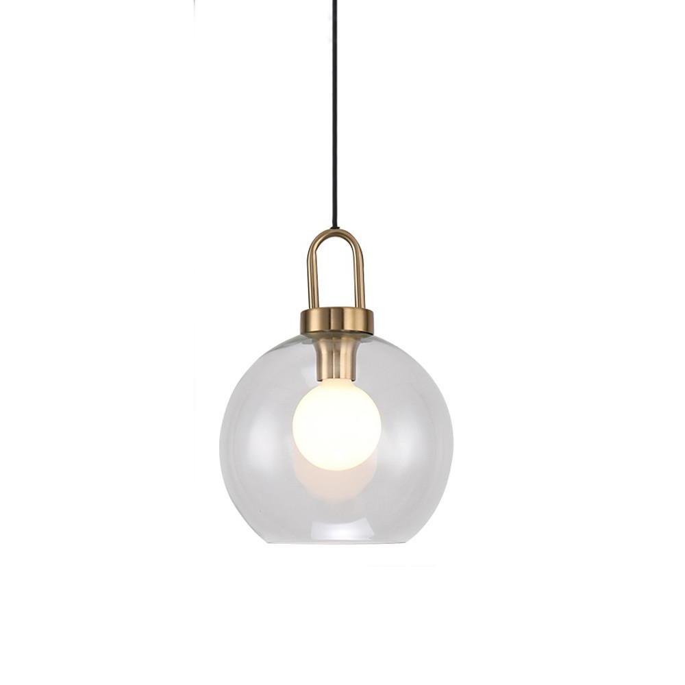 8'' LED 1-Light Single Design Pendant Light Nordic Style Country Glass Metal Island Lights-dazuma